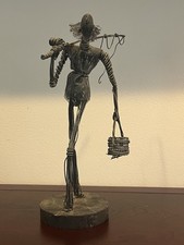 Wire Art Sculpture Fisherman