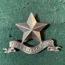 1st batt Scottish rifles pipers glengarry :Cameronians cap Badge  Odd19
