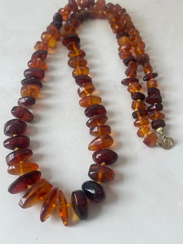Vintage natural amber bead - amber,
