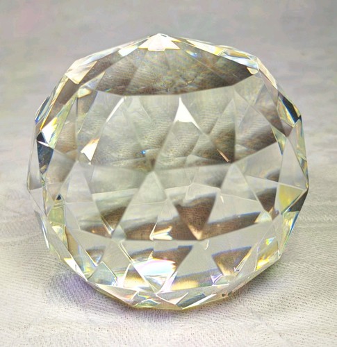 Large faceted crystal glass - large,
