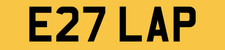 E27 LAP CHERISHED PRIVATE CAR REG NUMBER PLATE ALL FEES PAID LA LP LEE LES LOU