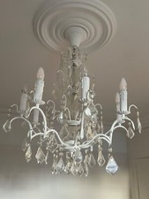 chandelier large 6 arm shabby chic style