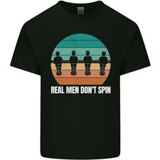 Foosball Table Football Real Men Don't Spin Kids T-Shirt Childrens