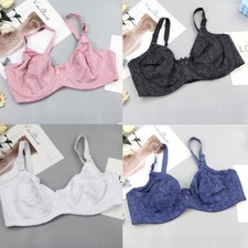Plus Size Bra Wired Non Padded Full Coverage Bra Minimizer Comfort Bra Floral