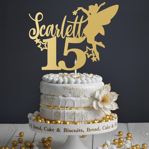 Personalised girls cake topper - personalised,