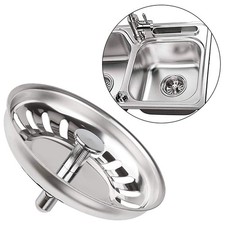 Kitchen Sink Strainer Replacement Waste Plug Basin Drain Filter Stainless Steel