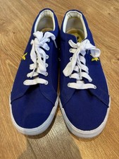 Lyle and Scott Men's Size 9 Blue Canvas Trainers (Worn Once To Try On)