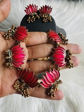 Lotus Bloom Necklace Set for Diwali, Navaratri, Festivals & Gifting