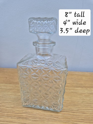 Vintage clear glass - , diamond