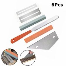 6Pcs/set Guitar Fret Crowning File Rocker Luthier Tool Kit Fingerboard Protector