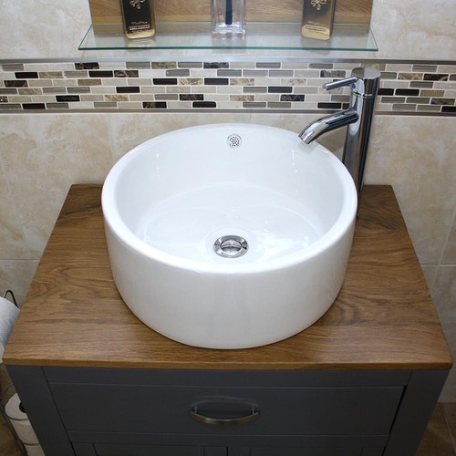 Bathroom vanity grey painted - bathroom,