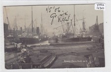 HULL  Yorkshire Albert Dock  With Steam Ships including Pallas from Flensburg RP