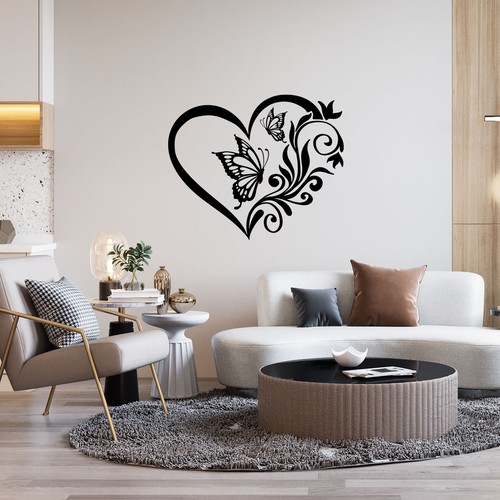 Wall stickers heart butterfly - wall,