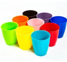 Youngever Set of 9 Plastic Tumblers, 250 ml, Children’s Cups – Rainbow Colour