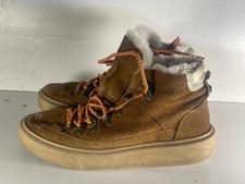 White Stuff Men's Shoes Size 7/40 Used Brown Faux Suede Lace Up Boots  -B25