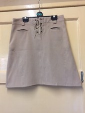 Womens Soft Touch Suede Camal Coloured Skirt Waist 31 Inches By New Look Offers