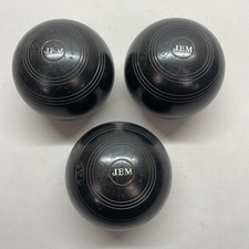 3 Thomas Taylor Lognoid JEM Black Lawn Bowls Size 2 | Indoor or Outdoor Bowling