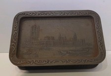 Early 1900s Metal Rowntree's Chocolate Tin Featuring Scenes Of London