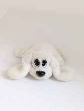 Vintage 1996 Galoob Pound Puppies Mini Babies White Dog Soft Toy – 2.5"