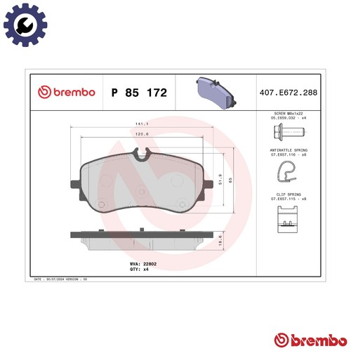 Brake pad set disc - brake,