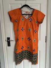 Orange & Green Suit Salwar