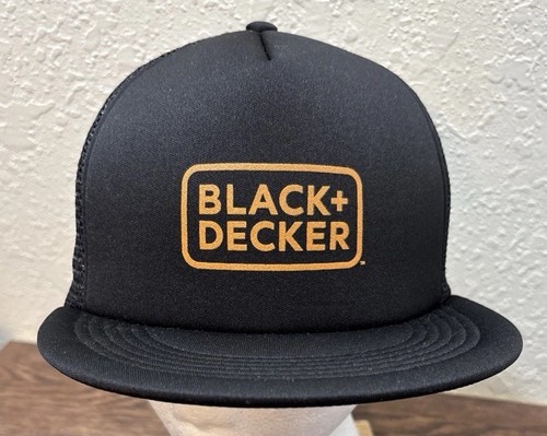Black decker cap trucker - black, hat