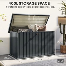 Outsunny 400L Galvanised Steel