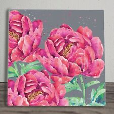 Stylised Pink Peony Ceramic