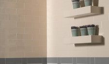 Beige/Cream 100x300mm Rectangle Ceramic Wall Tile Matt/Satin  (£9.31 per m²)