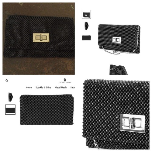 Womens bag black clutch - black,