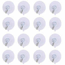 SUCTION HOOKS 4CM Strong For Windows Kitchen Bathroom Clear Hooks 12PCS - 4CM