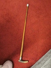 Walking Stick Antique Silver Cuff Horn Handle