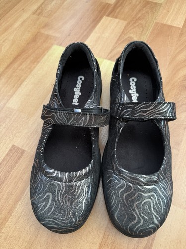 Coseyfeet black silver - silver, wavy
