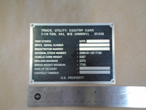 Cgo trp carr 12340867 - carr, plate