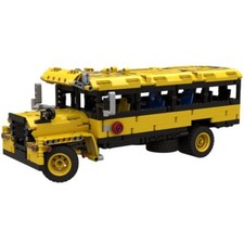 Custom MOC-65658 Old School Bus MOC Set 1104 Pieces for Age 10+ Year Old