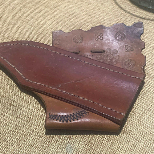 Brown leather owb belt - brown,