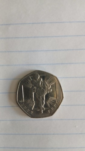 Rare 50p fifty pence coin - fifty,