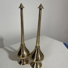 Vintage Brass Rose Water Sprinkler Gulab Pash 650ML Bottle Engraved Design 18”