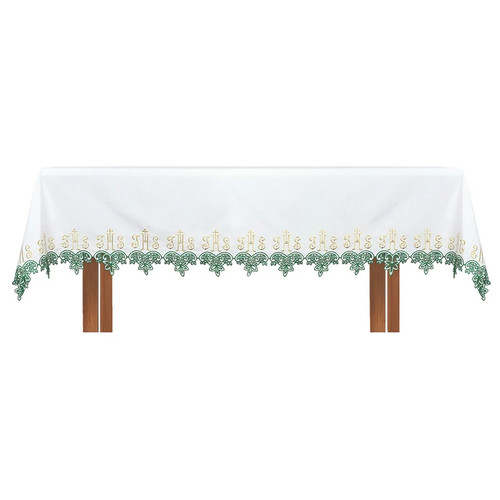 Altar frontal green floral - altar,