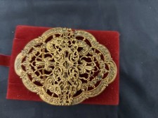 Vintage Filigree Metal Nurses Belt Buckle 5 Cms Tall By 6.5 Cm Wide