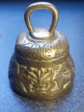 Small Table Top Vintage sanctuary Brass Bell Actus Pelicanus Leo Aovila