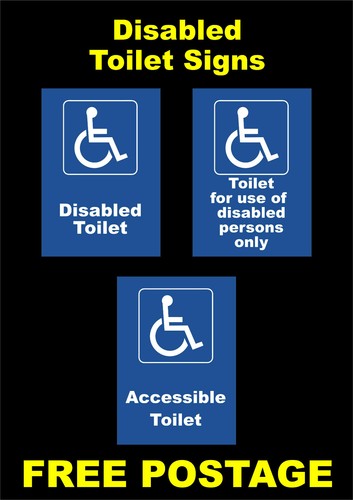 Disabled toilet signs - disabled,