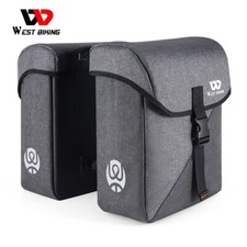 WEST BIKING 35L Reflective Double Side Bicycle Rear Panniers Bag Camel Bag Grey