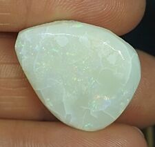 #112 Australian precious white opal Coober Pedy 13.9ct polished cabochon stone