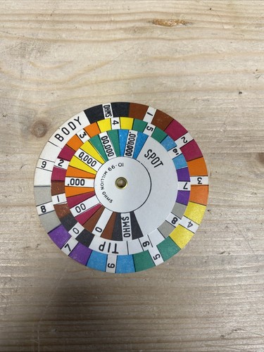 Resistor codes chart wheel - codes,
