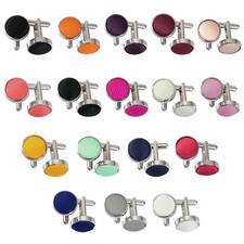 DQT Mens Cufflinks Solid Check