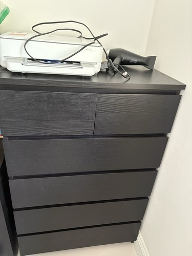 Ikea malm black chest 6 - ikea, of