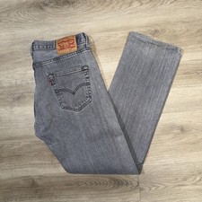 Levi's 501 Jeans Men's W30 L30 Hemmed Straight Fit Button Fly High Rise Grey