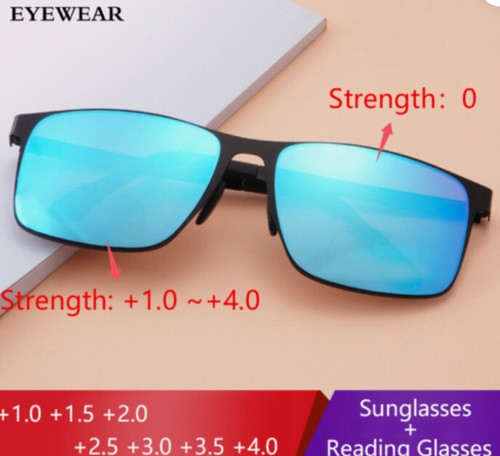 Square tinted bifocal reading - tinted,