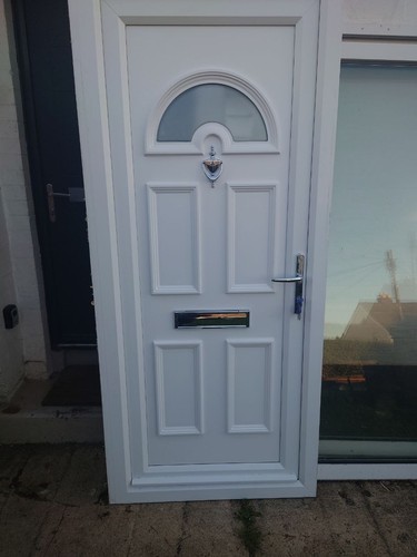 Upvc door white double - upvc,